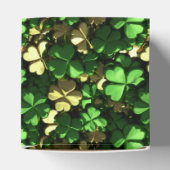 Gouden Groene Shamrocks Bedankdoosjes (Bovenkant)
