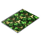 Gouden Groene Shamrocks Notitieboek (Linkerzijde)