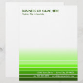 gouden groene swatch gepersonaliseerd briefhoofd (Voorkant / Achterkant)