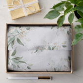 Gouden groene takken Elegant wit Tissuepapier (Geschenk)