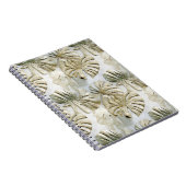 Gouden groene tropische bladeren notitieboek (Rechterzijde)