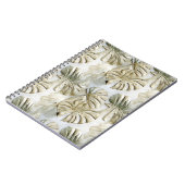 Gouden groene tropische bladeren notitieboek (Linkerzijde)