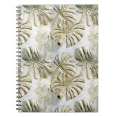 Gouden groene tropische bladeren notitieboek (Voorkant)