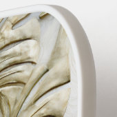 Gouden groene tropische bladeren salie pickleball paddle (Links Detail)