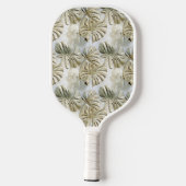 Gouden groene tropische bladeren salie pickleball paddle (Achterkant)