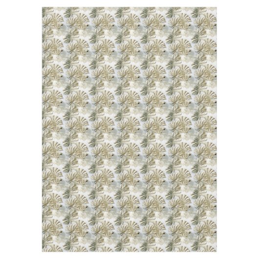 Gouden groene tropische bladeren salie tafelkleed (Voorkant)