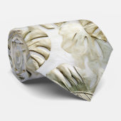 Gouden groene tropische bladeren stropdas (Opgerold)