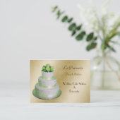 gouden groene Trouwtaart makers Visitekaartje (Staand voorkant)
