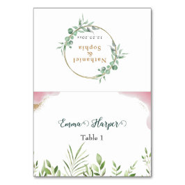 Gouden Groene Uitnodiging Huwelijkskaart met de na Kaart