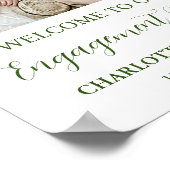 Gouden Groene Verlovingspartij Douane 8.5x11 Foto Poster (Hoek)