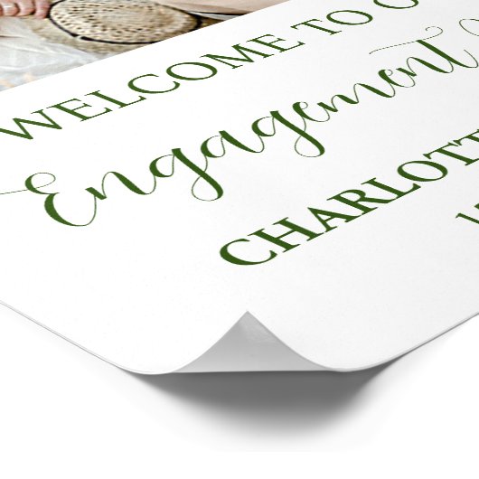 Gouden Groene Verlovingspartij Douane 8.5x11 Foto Poster (Hoek)