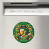 Gouden & groene weelderige St. Patrick's Day-vieri Magneet (Insitu (Vaatwasser))