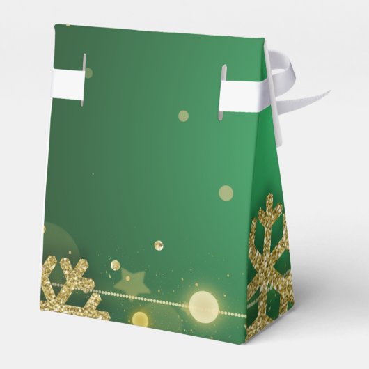 Gouden Groene Winter 50e Verjaardag Dank u Bedankdoosjes (Achterkant)