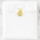 Gouden Groot Zeilschip Zeilboot Dank Je Ronde Sticker (Tas)