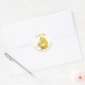 Gouden Groot Zeilschip Zeilboot Dank Je Ronde Sticker (Envelop)