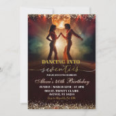 Gouden Groovy Disco Dans 70e Verjaardag Kaart (Voorkant)