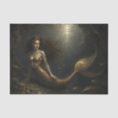 Gouden Grot Zeemeermin Decoupage Tissuepapier (Voorkant)