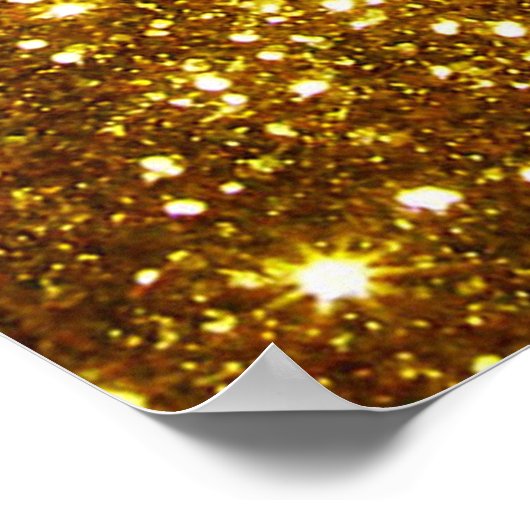 Gouden grunge, rasterillustratie met hoge resoluti poster (Hoek)