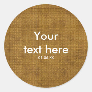 Gouden Grunge Vierkante Feest Favor Stickers