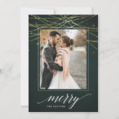 Gouden Guirlande | Kerst Fotokaart Feestdagenkaart (Voorkant)