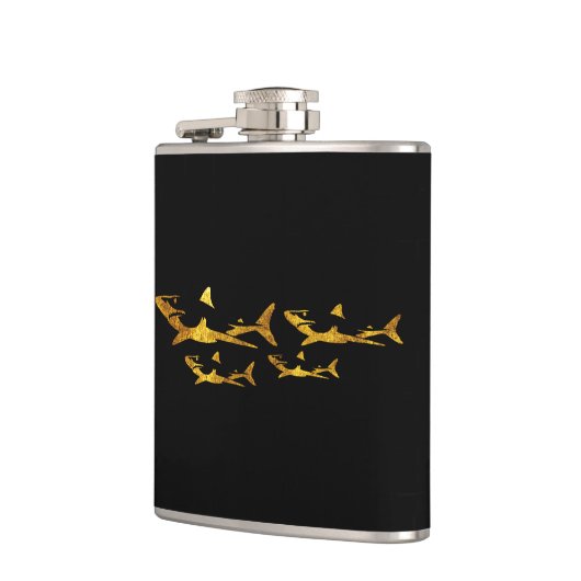 Gouden haaien heupfles (Links)