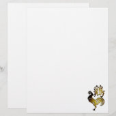 Gouden Haan Chinees Ideogram Zodiac Verjaardag LH (Voorkant / Achterkant)