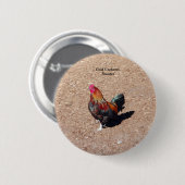 Gouden Haan Haan knoop Ronde Button 5,7 Cm (Voorkant /achterkant)