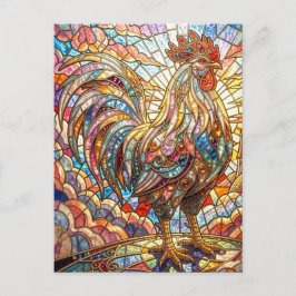 Gouden Haan van Licht Kraaiende mozaïek  Briefkaart
