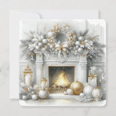 Gouden Haard & Kerstgratie Feestdagenkaart (Voorkant)