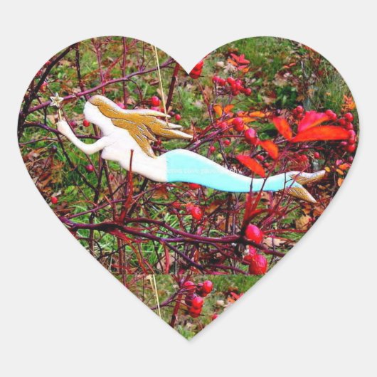 gouden haarzeester hart sticker (Voorkant)