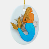 gouden haarzeester keramisch ornament (Voorkant)