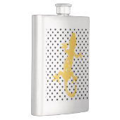 Gouden Hagedis Zwart Wit Polka gestippelde kolf Flacon (Rechts)