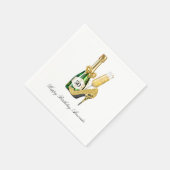 Gouden hakken en champagne servet (Hoek)