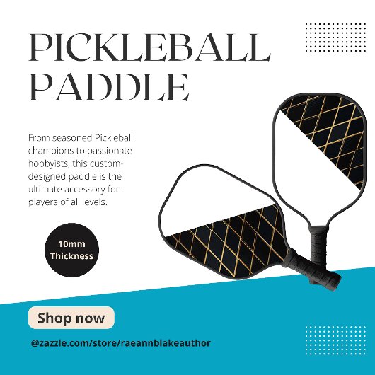 Gouden Half-Grid Aangepast Ontwerp Pickleball Padd Paddle