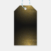 Gouden Halftoon Disco Ball Laten we dansen Verjaar Cadeaulabel (Achterkant)