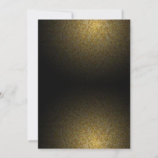 Gouden Halftoon Disco Ball Laten we dansen Verjaar Kaart (Achterkant)