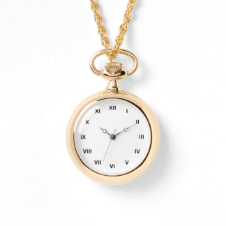 Gouden halskettinghorloge voor vrouw cadeau horloge