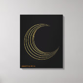 Gouden Halve Maan Hemelse Kunst Canvas Cadeau Afdruk (Voorkant)