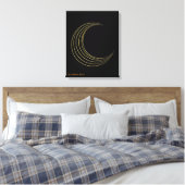Gouden Halve Maan Hemelse Kunst Canvas Cadeau Afdruk (Insitu (Slaapkamer))