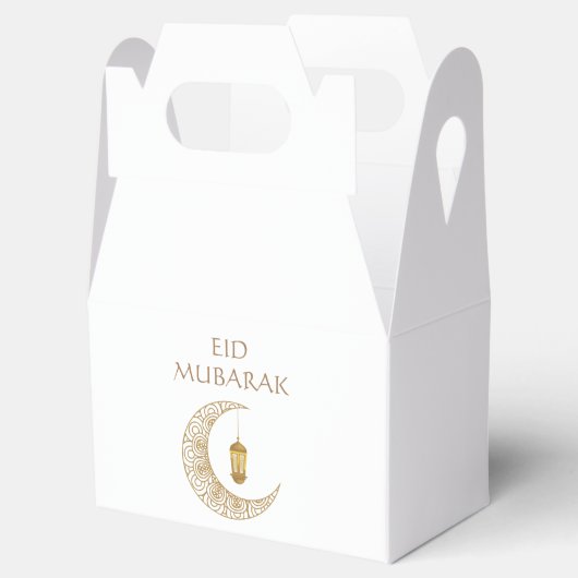 Gouden Halve Maan & Lantaarn Eid Mubarak Islamitis Bedankdoosjes (Geopend)