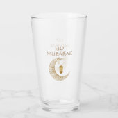 Gouden Halve Maan & Lantaarn Eid Mubarak Islamitis Glas (Achterkant)