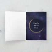 Gouden Halve Maan & Sterrennacht Eid Al-Adha Kaart (Binnen)