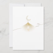 Gouden Halvemaan Glans Ramadan Iftar Uitnodiging (Achterkant)