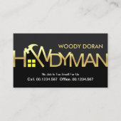 Gouden Hamer Handyman Signage Visitekaartje (Voorkant)