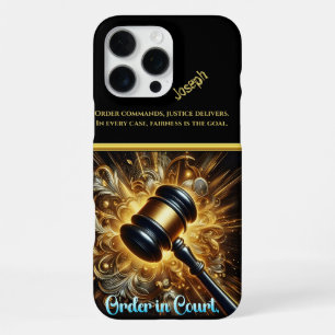 Gouden Hamer: Rechtvaardigheid en Autoriteit iPhone 16 Pro Max Hoesje