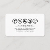 Gouden Hamer Rooftop Handyman Gereedschap Visitekaartje (Achterkant)