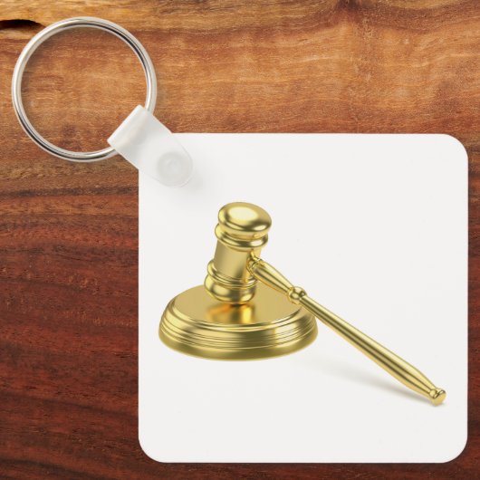 Gouden hamer sleutelhanger (Voorkant)