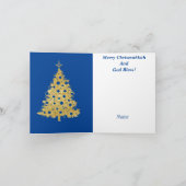 Gouden Hamsa Chrismukkah Kaart (Binnen)
