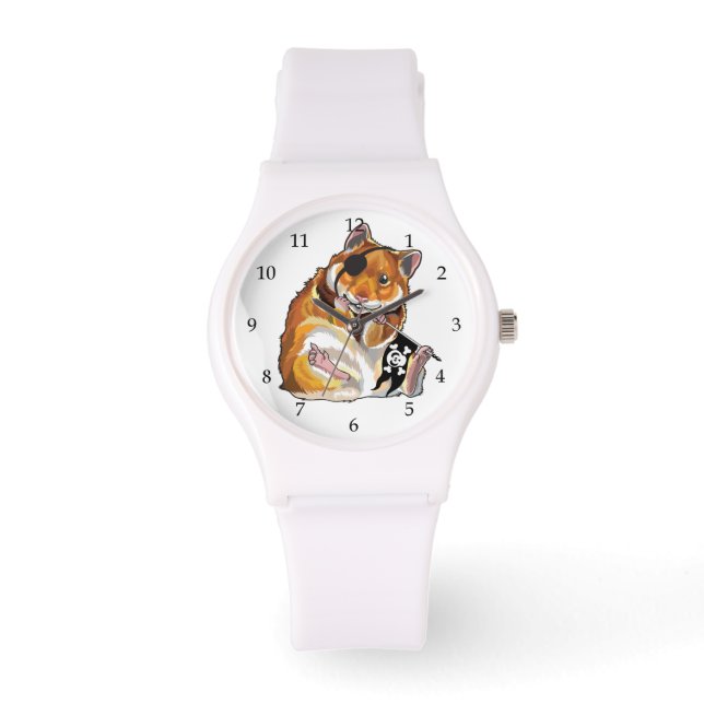 gouden hamsterpiraat horloge (Voorkant)