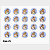 gouden hamsterpiraat ronde sticker (Vel)